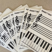 Load image into Gallery viewer, Laminated (non-magnetic) Grand Staff and Keyboard (w/ marker)