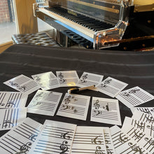 Load image into Gallery viewer, Flash Cards - Dry Erase - Blank Grand Staff (Laminated)