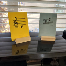 Load image into Gallery viewer, Flash Cards - Dry Erase - Blank Grand Staff (Laminated)