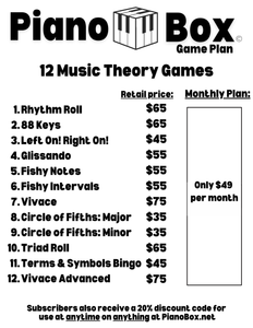 PianoBox Game Plan - Monthly